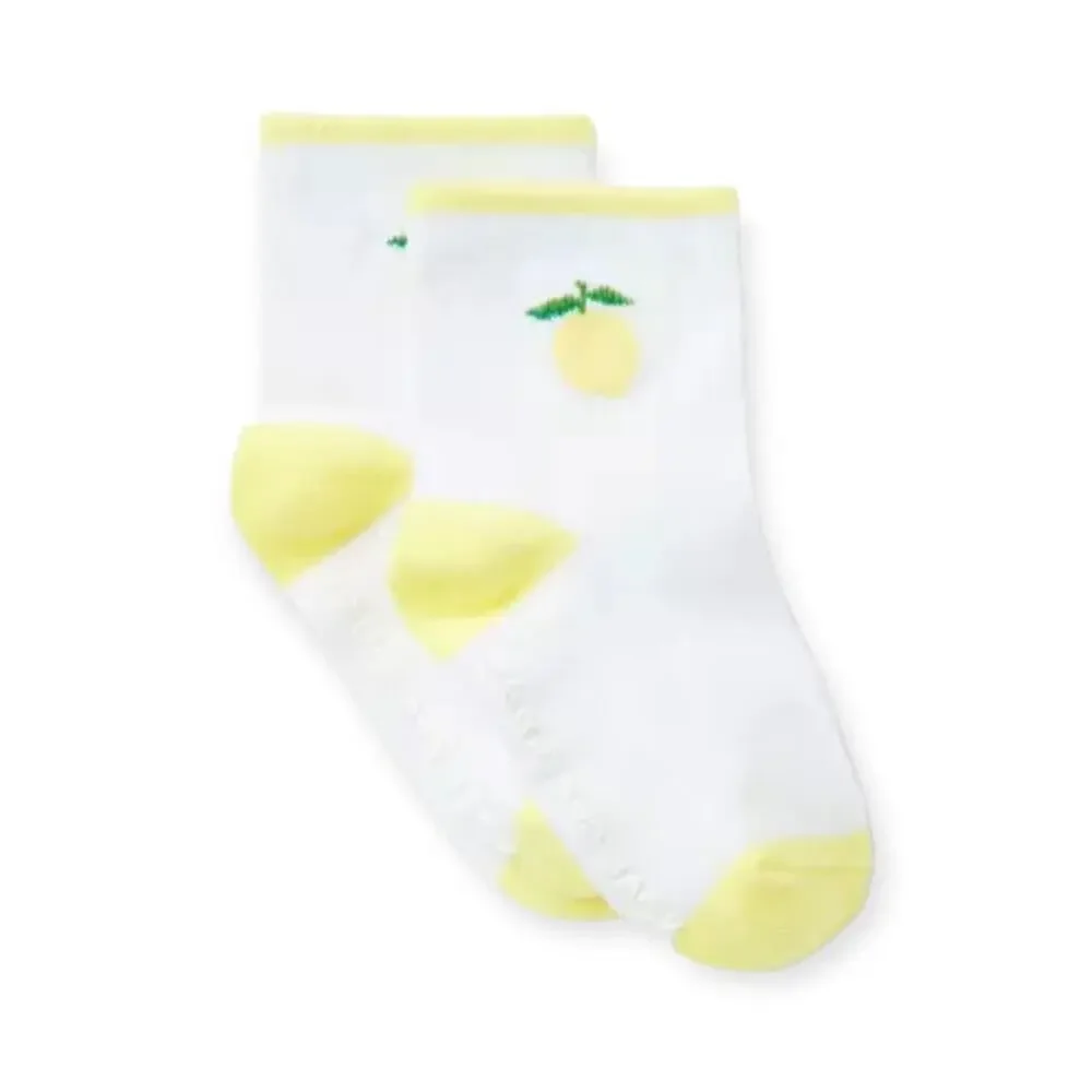 Janie and Jack NWT Lemon Sock. 3-6 Month.